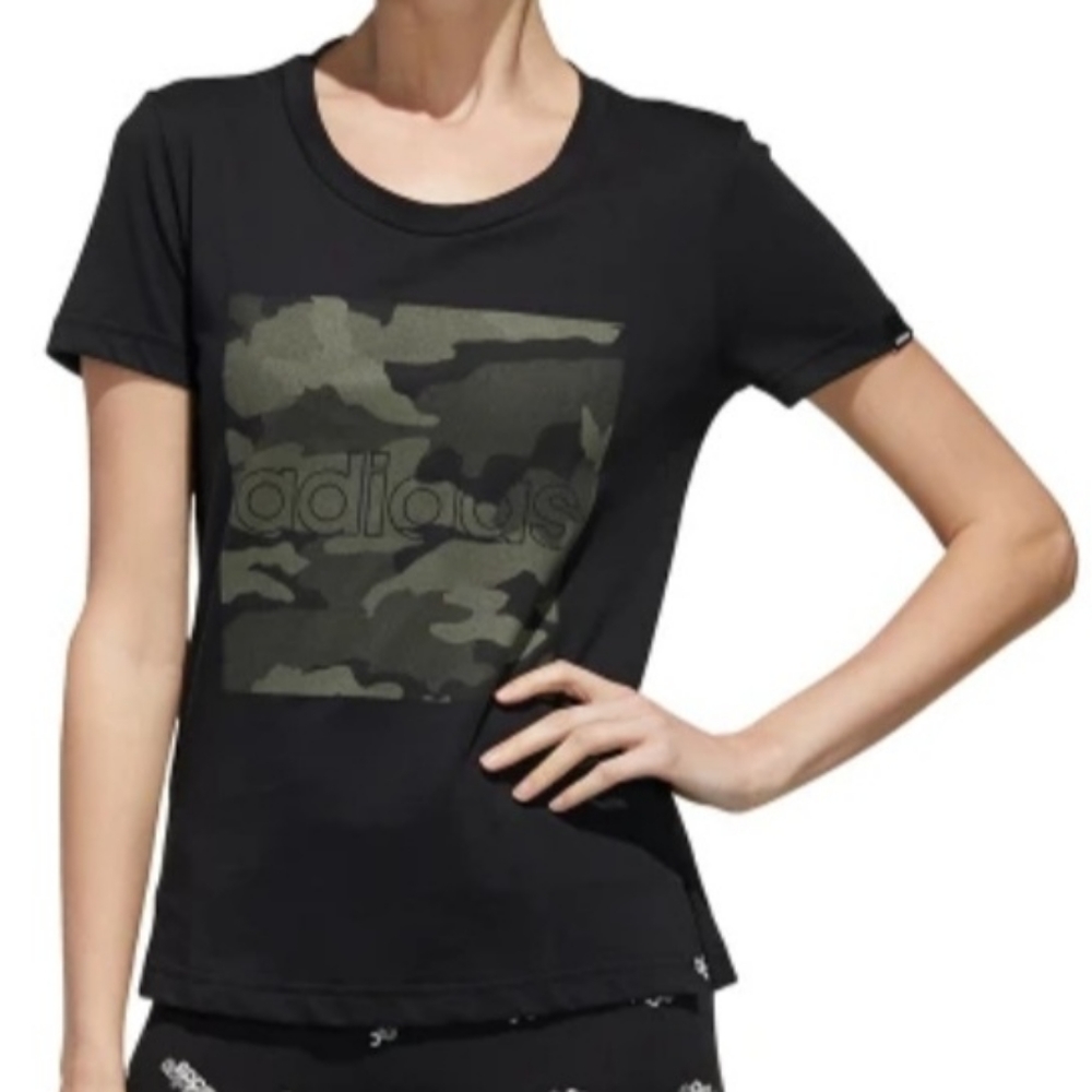 Adidas Camo Tee Black S NWT